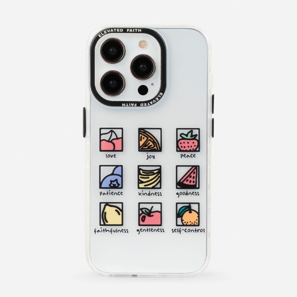 Elevated Faith Clear Fruit of the Spirit Phone Case iPhone 15